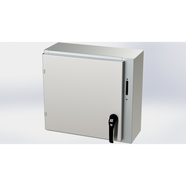 2 Point Latch Electrical Enclosures, 20 in H, 8 in D, 21.38 in W, NEMA 3R, 4, 4X, 12, 13